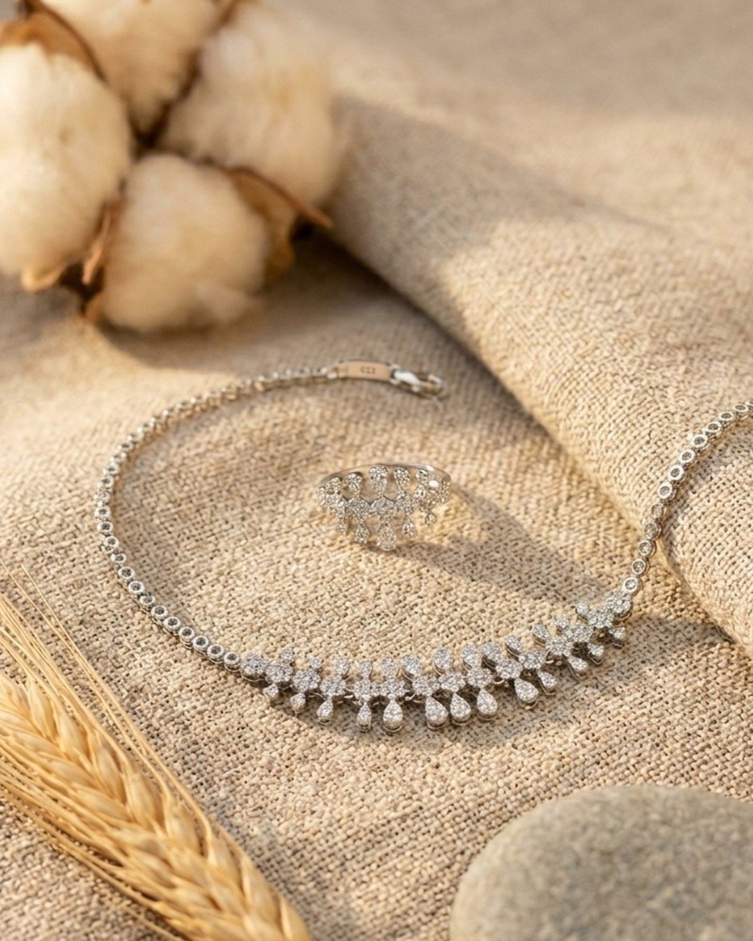 Royal Grand Bridal Tassel Jewellery Set – 925 Sterling Silver — view 7