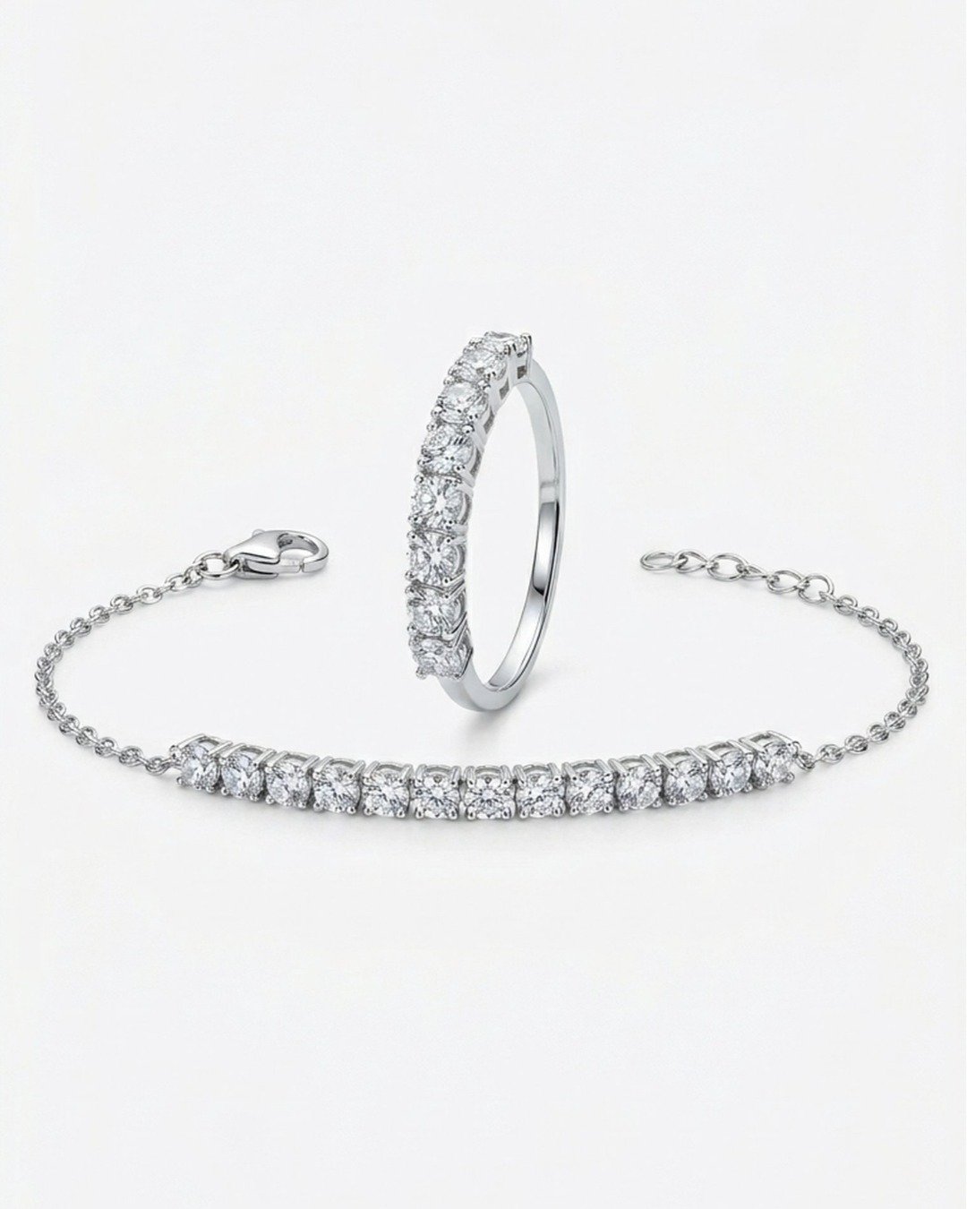 Elegant Bridal Sparkle Jewellery Set – 925 Sterling Silver — view 5