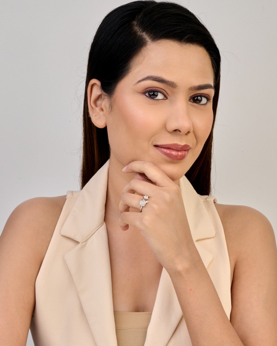 Celestial Star & Moon Adjustable Ring – 925 Sterling Silver — view 6