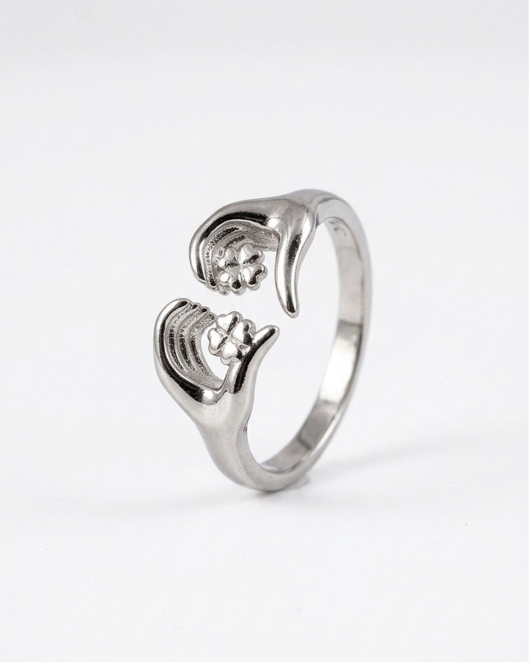 Ocean Wave Star Adjustable Ring – 925 Sterling Silver — view 5