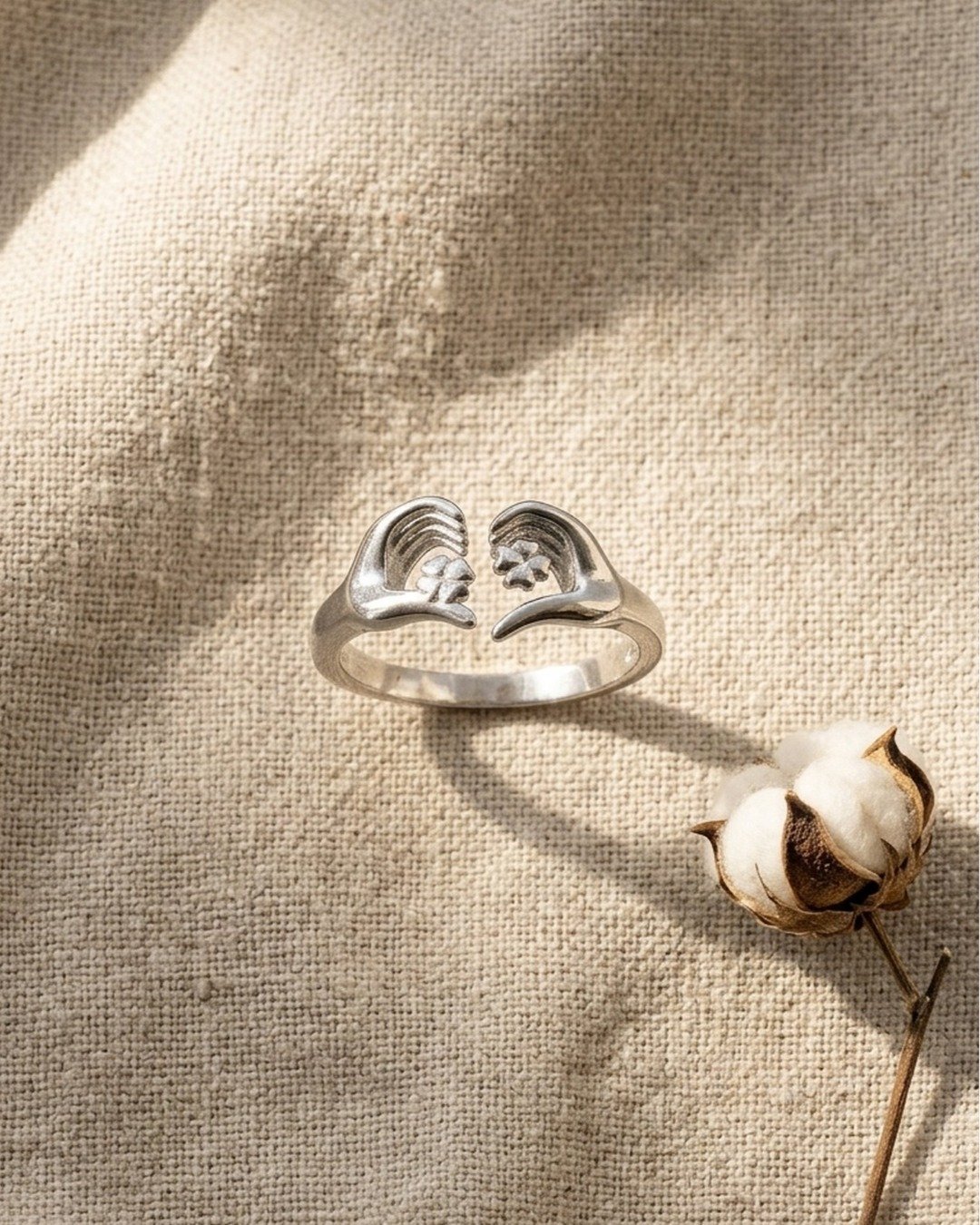 Ocean Wave Star Adjustable Ring – 925 Sterling Silver