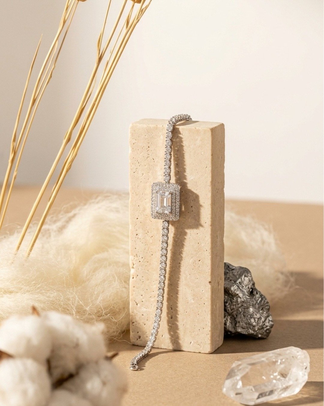 Emerald Cut Halo Tennis Bracelet – 925 Sterling Silver — view 6