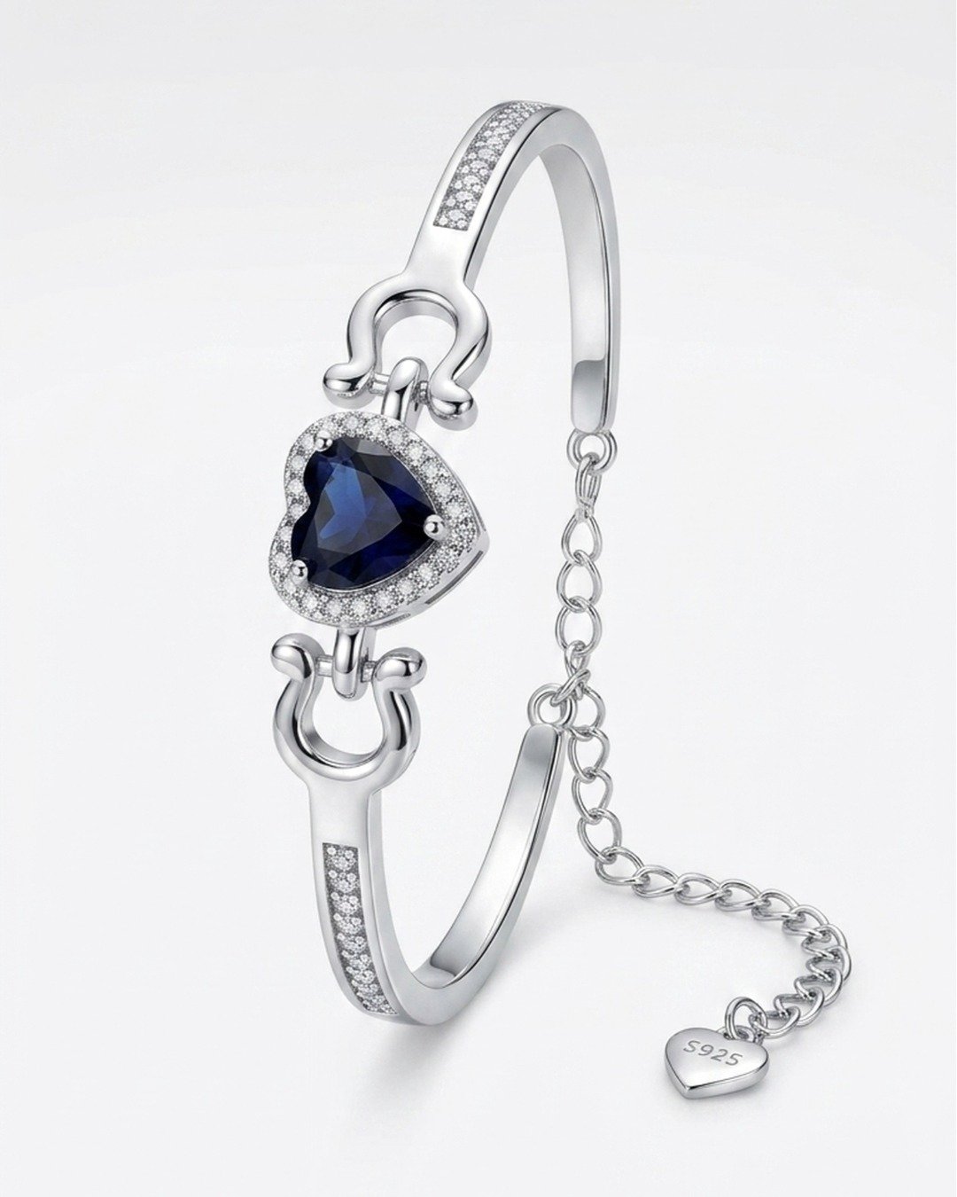 Midnight Heart Elegance Kada – 925 Sterling Silver — view 4