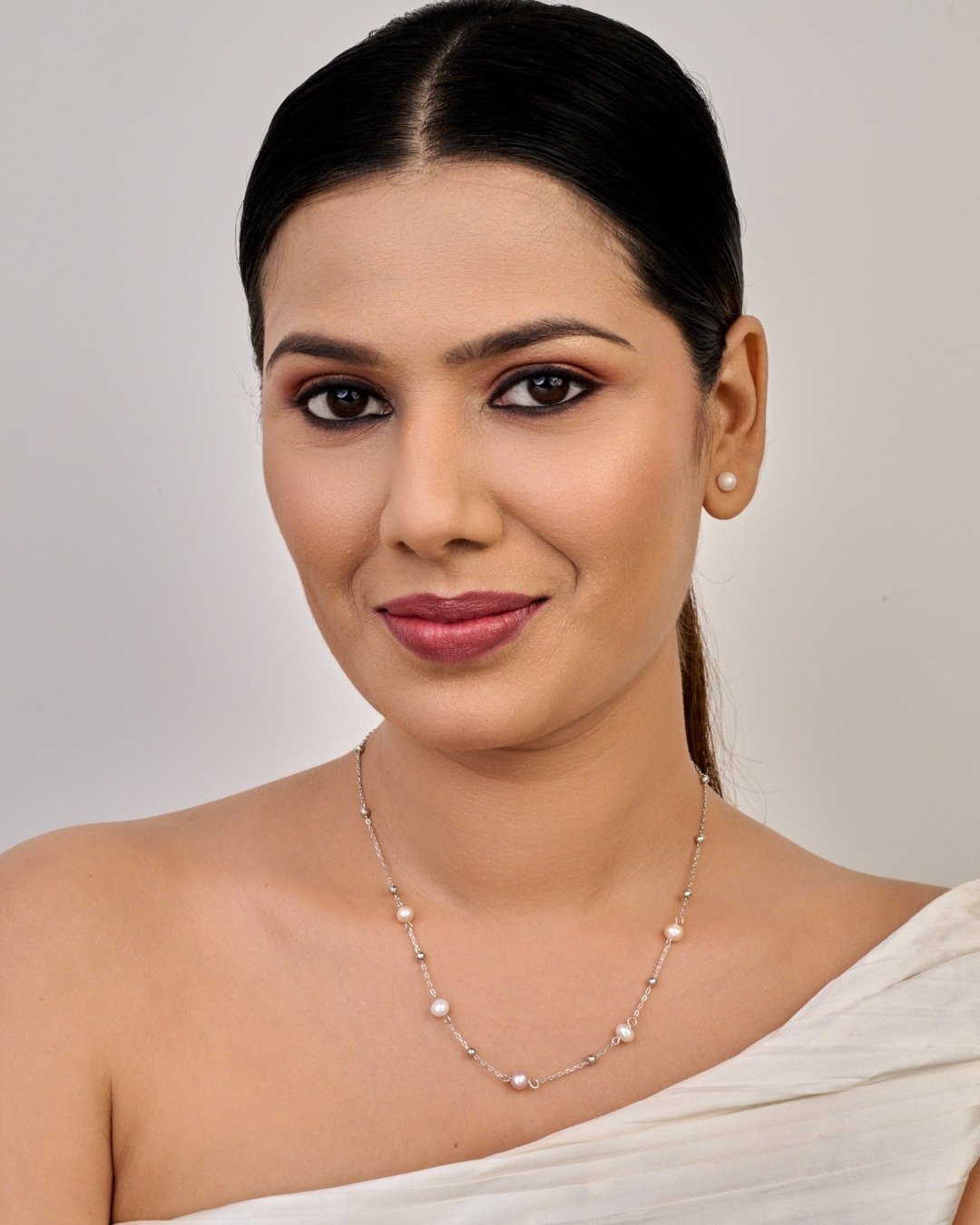 Petite Pearl Charm Necklace – 925 Sterling Silver — view 3