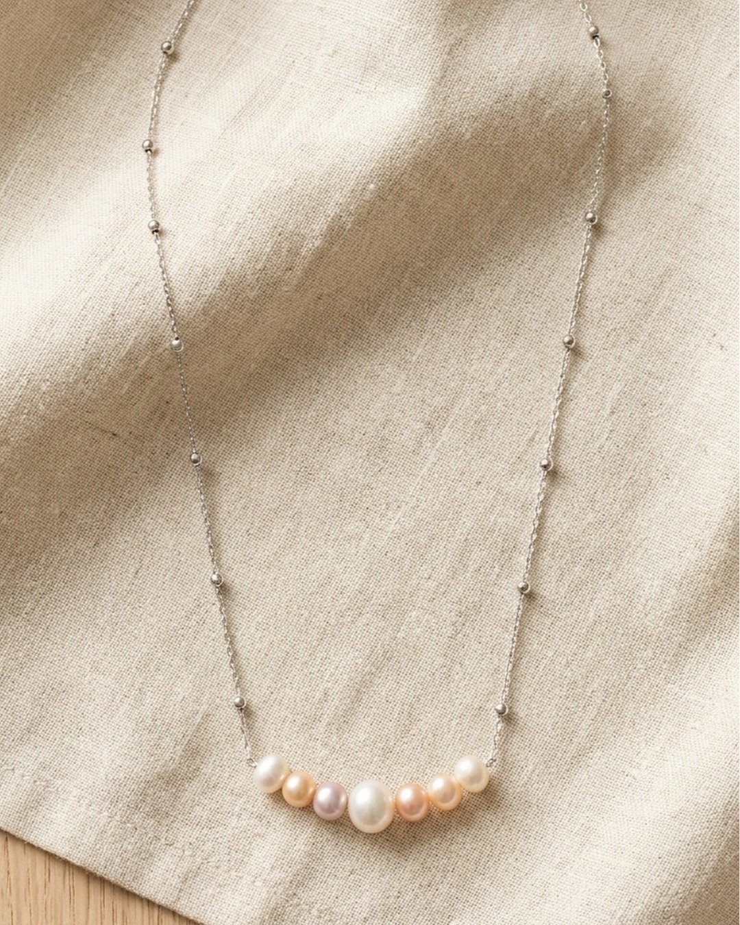 Pearl Cluster Elegance Necklace – 925 Sterling Silver