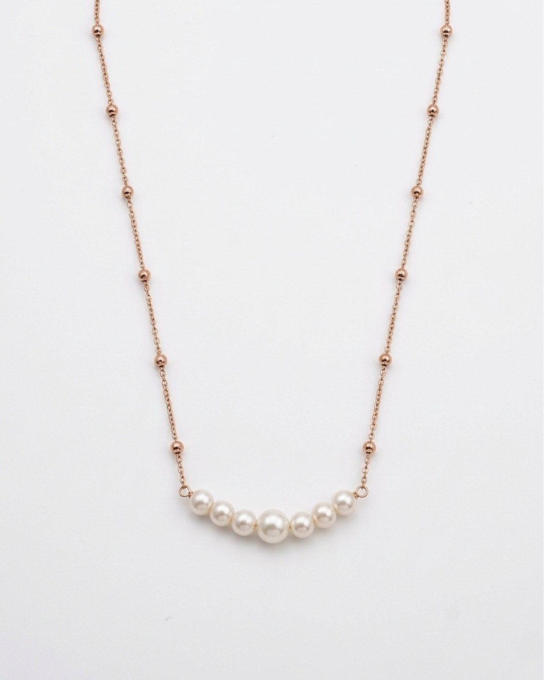 Pearl Bar Minimal Necklace – 925 Sterling Silver — view 6