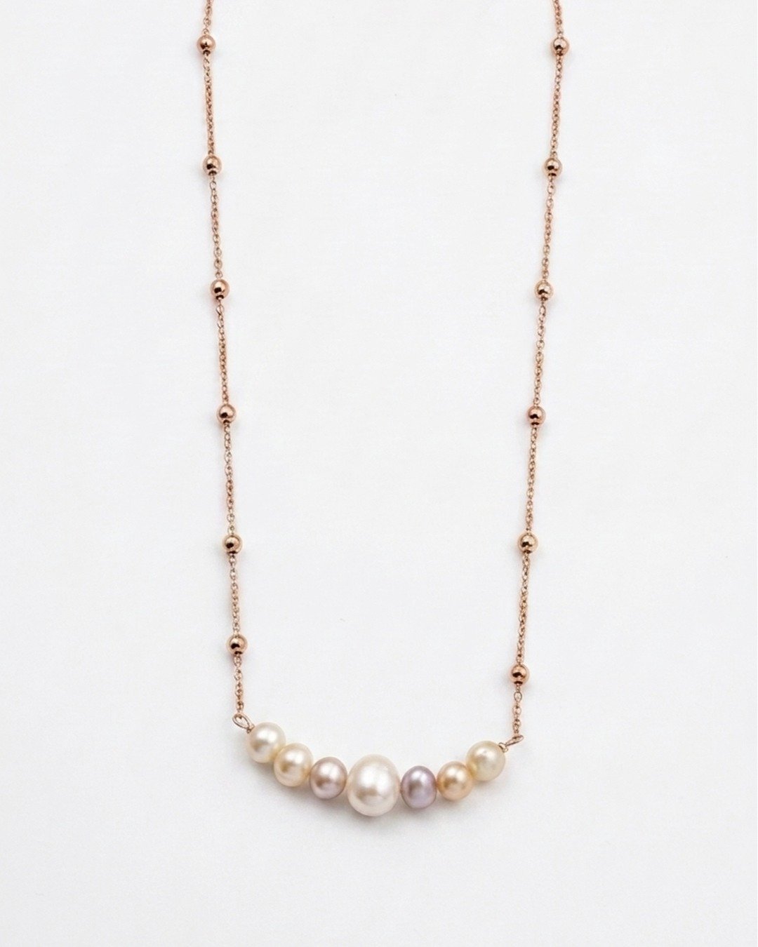 Elegant Pearl Cluster Necklace – 925 Sterling Silver — view 6