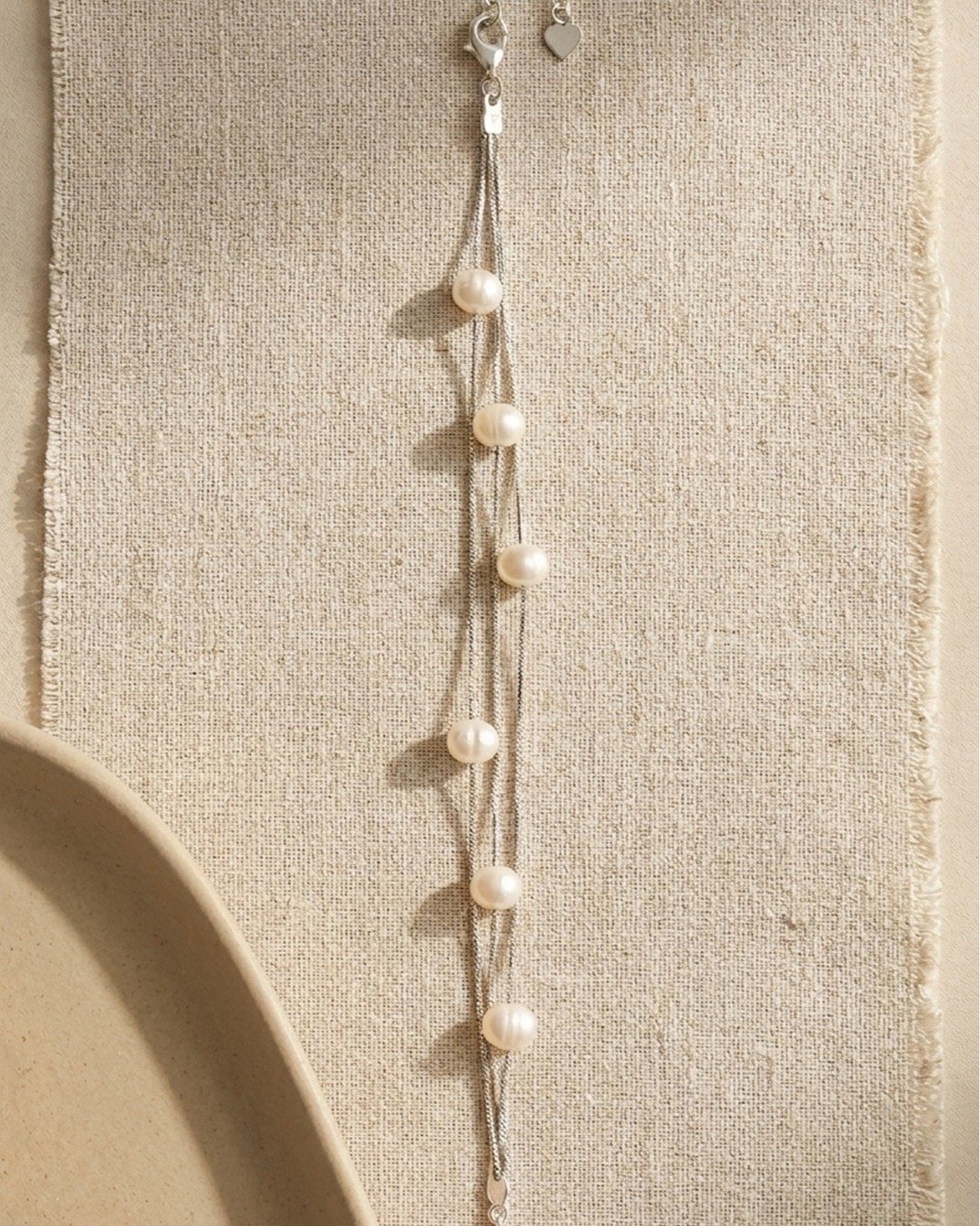 Multi Chain Pearl Bracelet – 925 Sterling Silver