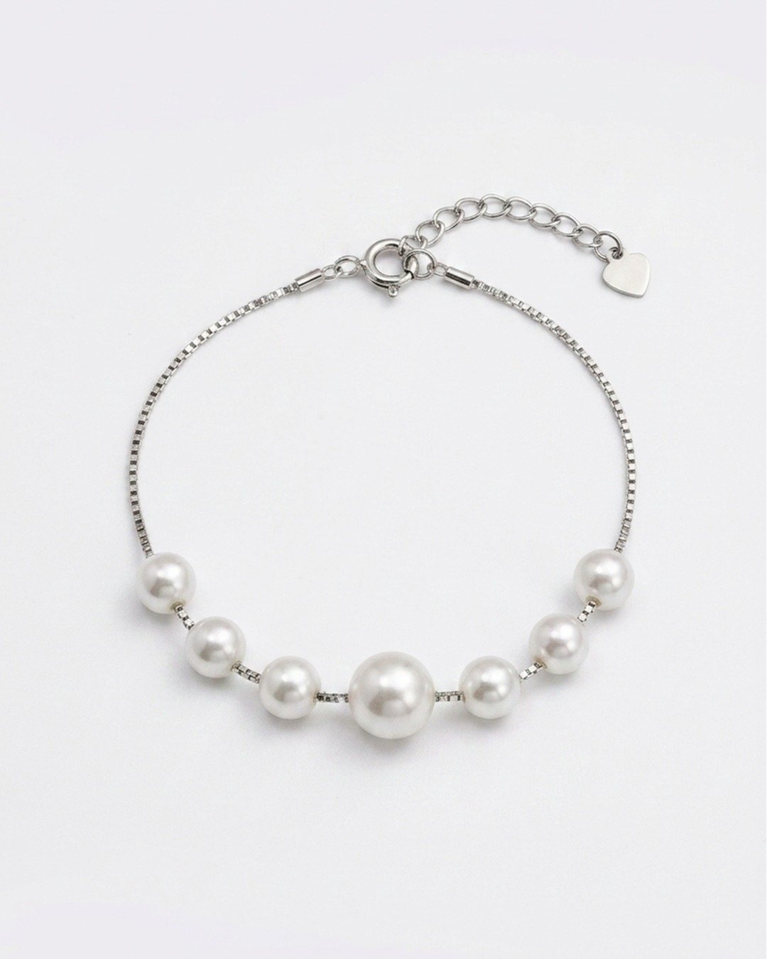 Classic Pearl Drop Bracelet – 925 Sterling Silver — view 4