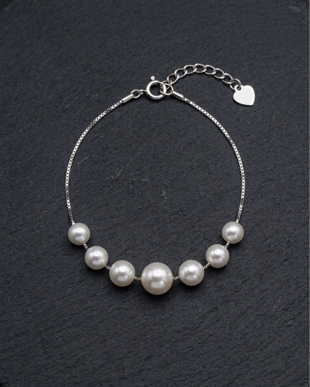 Classic Pearl Drop Bracelet – 925 Sterling Silver