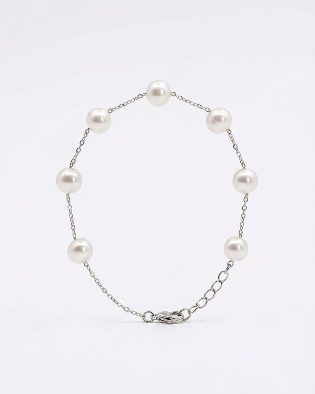 Pearl Station Bracelet – 925 Sterling Silver — view 4