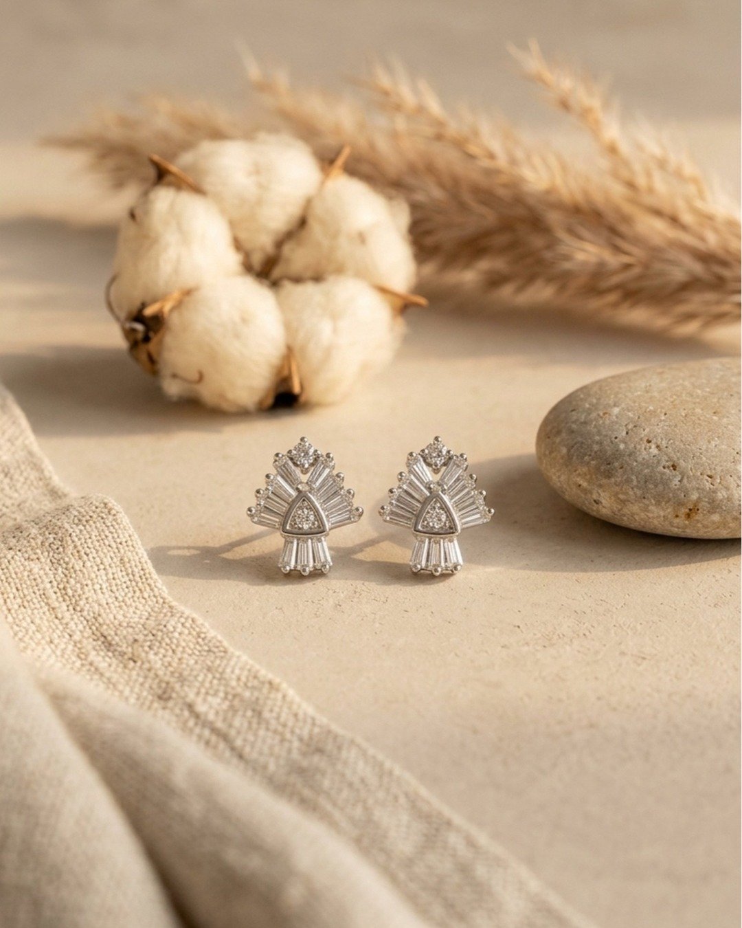 Prism Triangle Radiance Stud Earrings — view 4