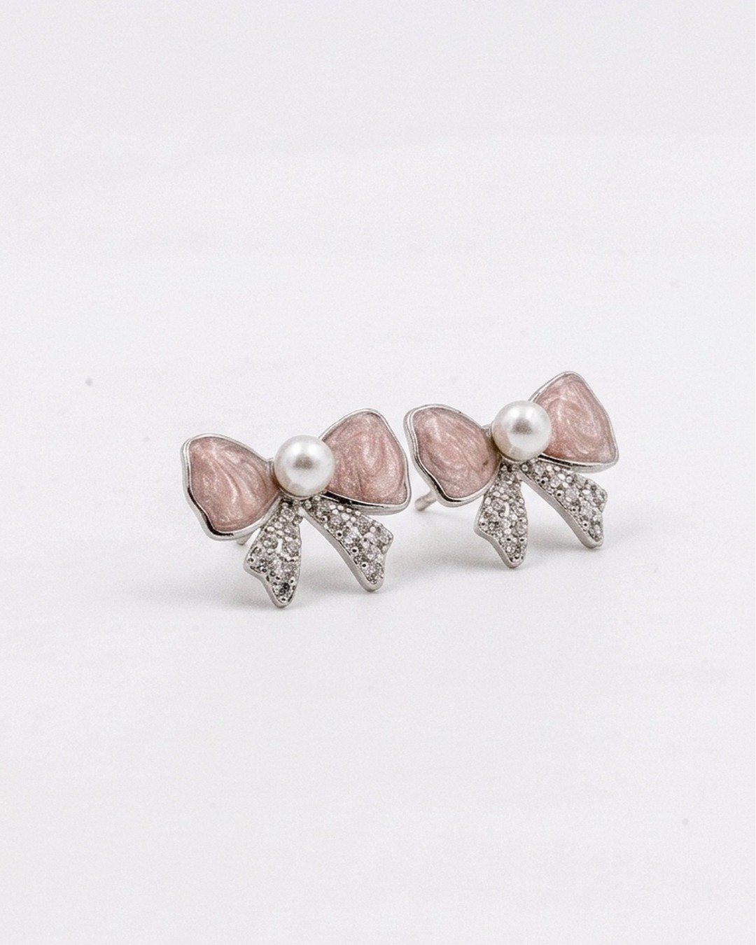 Blush Pearl Bloom Stud Earrings — view 6