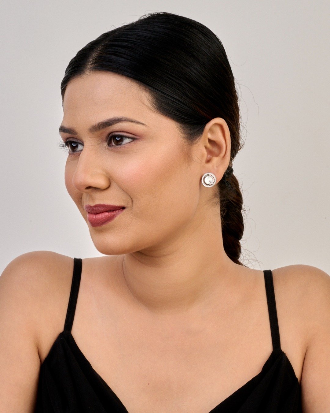 Celestial Pearl Butterfly Halo Hoops — view 3