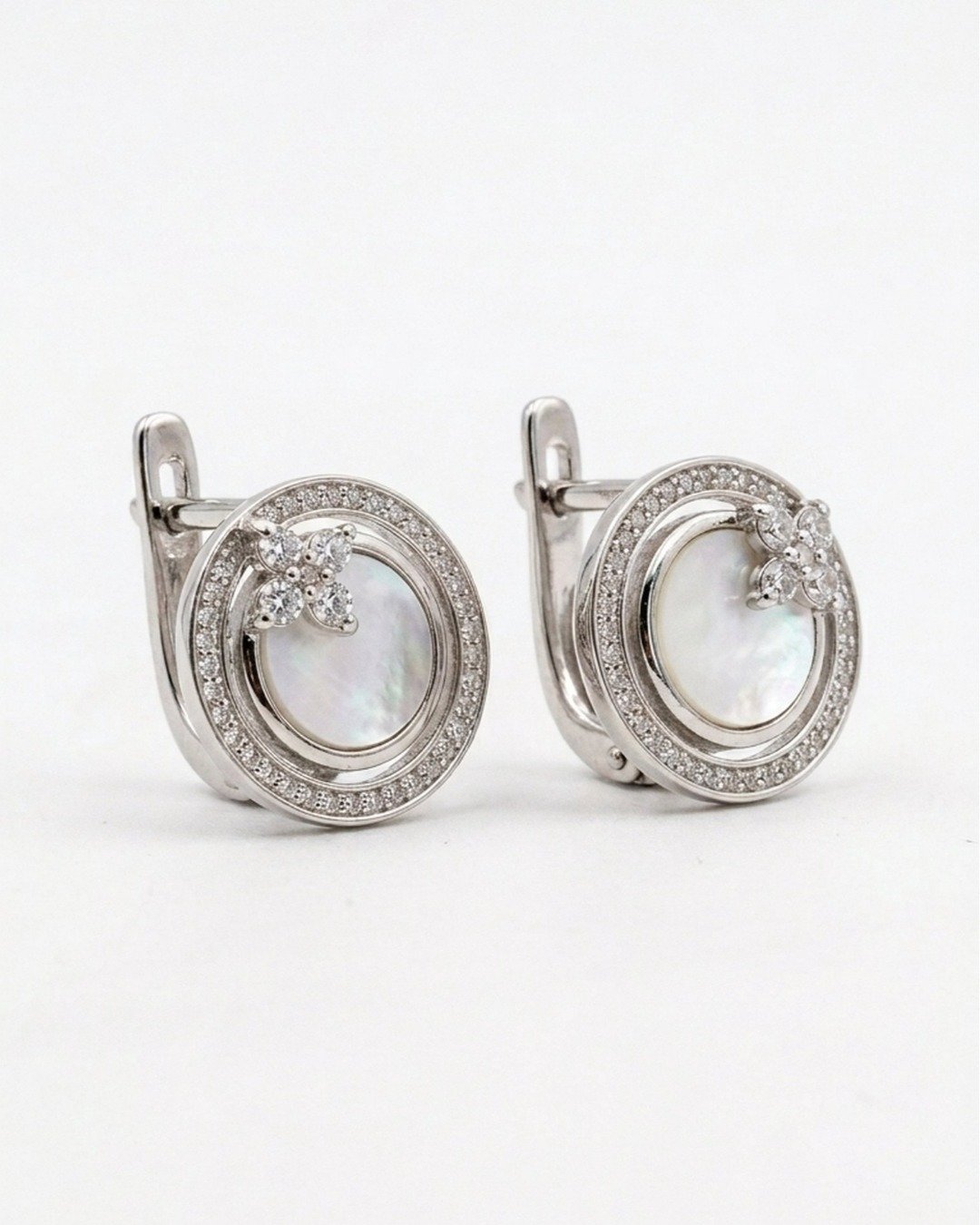 Celestial Pearl Butterfly Halo Hoops — view 4