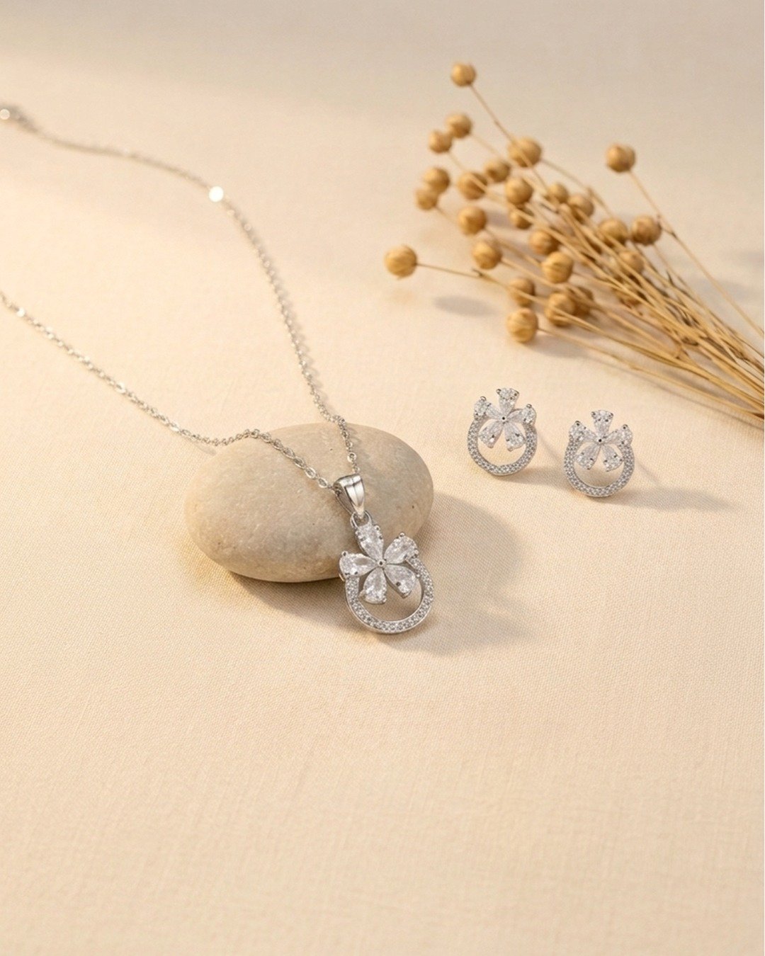 Ocean Butterfly Halo Silver Hoops — view 6