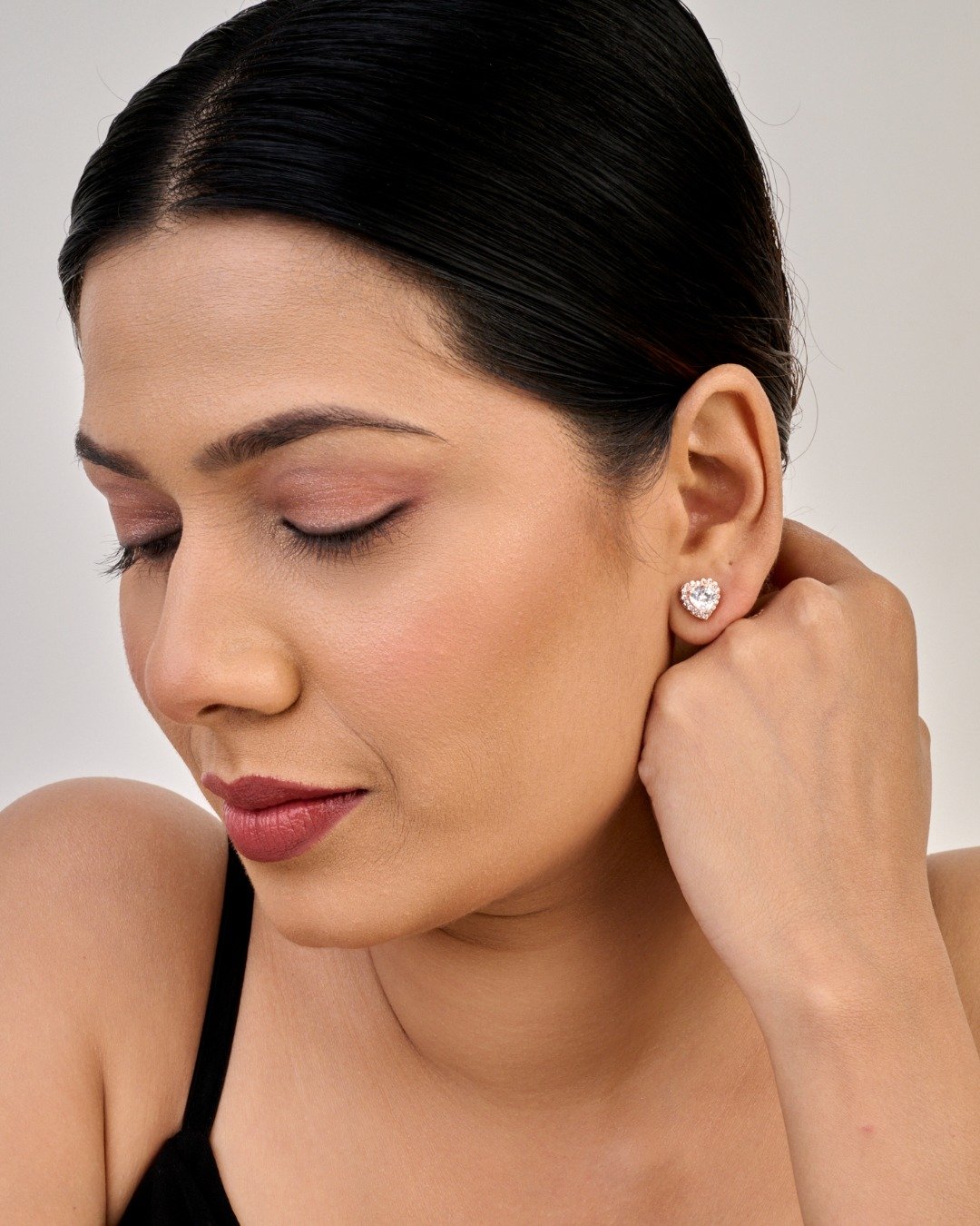 Golden Flutter Rose Gold Hoops — view 3