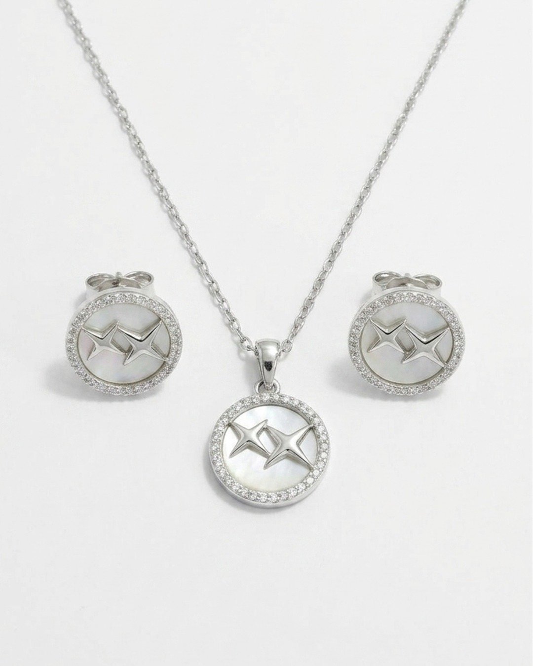 Celestial Star Coin Pendant Set – 925 Sterling Silver — view 4