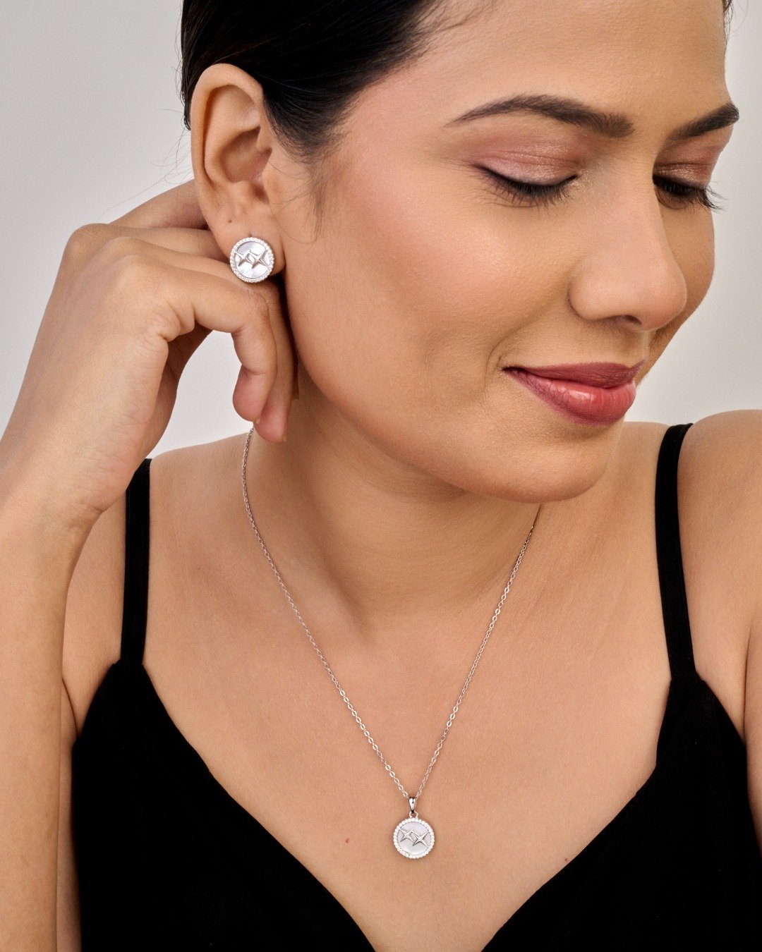 Celestial Star Coin Pendant Set – 925 Sterling Silver — view 3