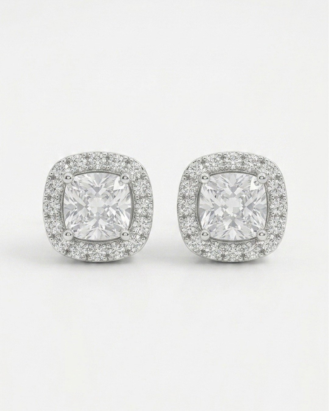 Classic Halo Sparkle Pendant Set – 925 Sterling Silver — view 5