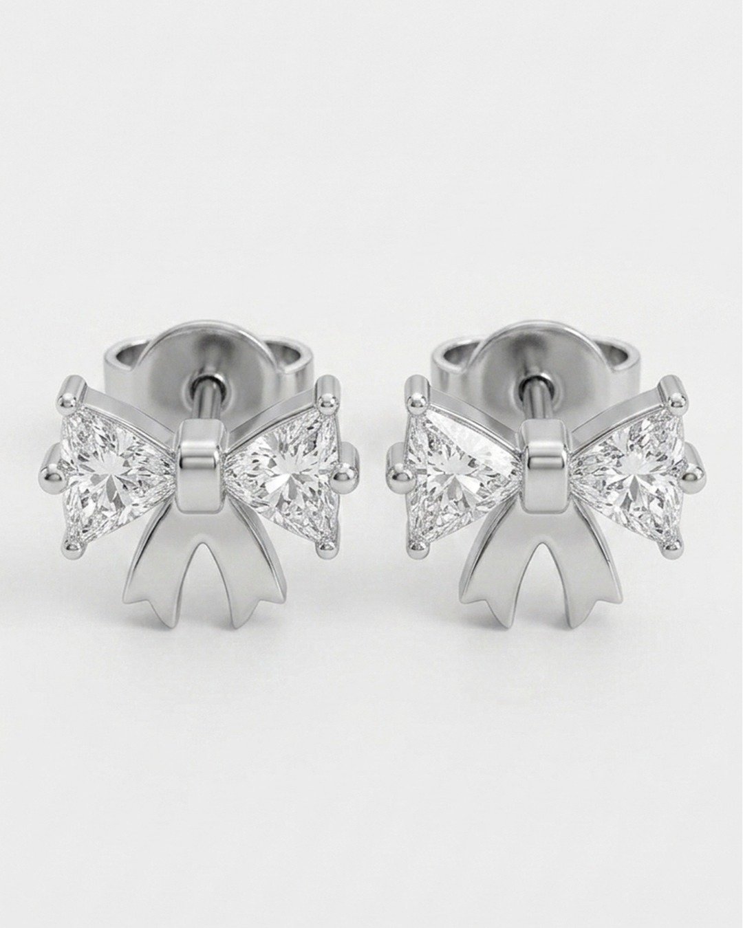 Delicate Crystal Bow Pendant Set – 925 Sterling Silver — view 4