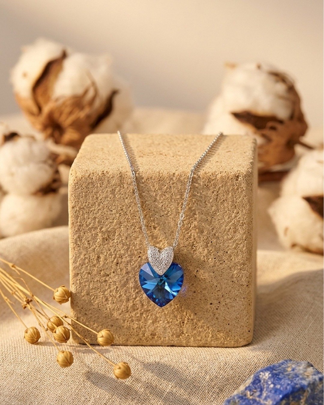 Twilight Radiance Heart Pendant Necklace Set – 925 Sterling Silver — view 7