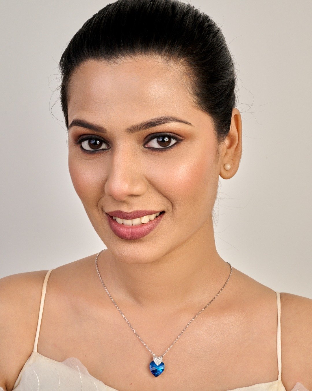 Twilight Radiance Heart Pendant Necklace Set – 925 Sterling Silver — view 4