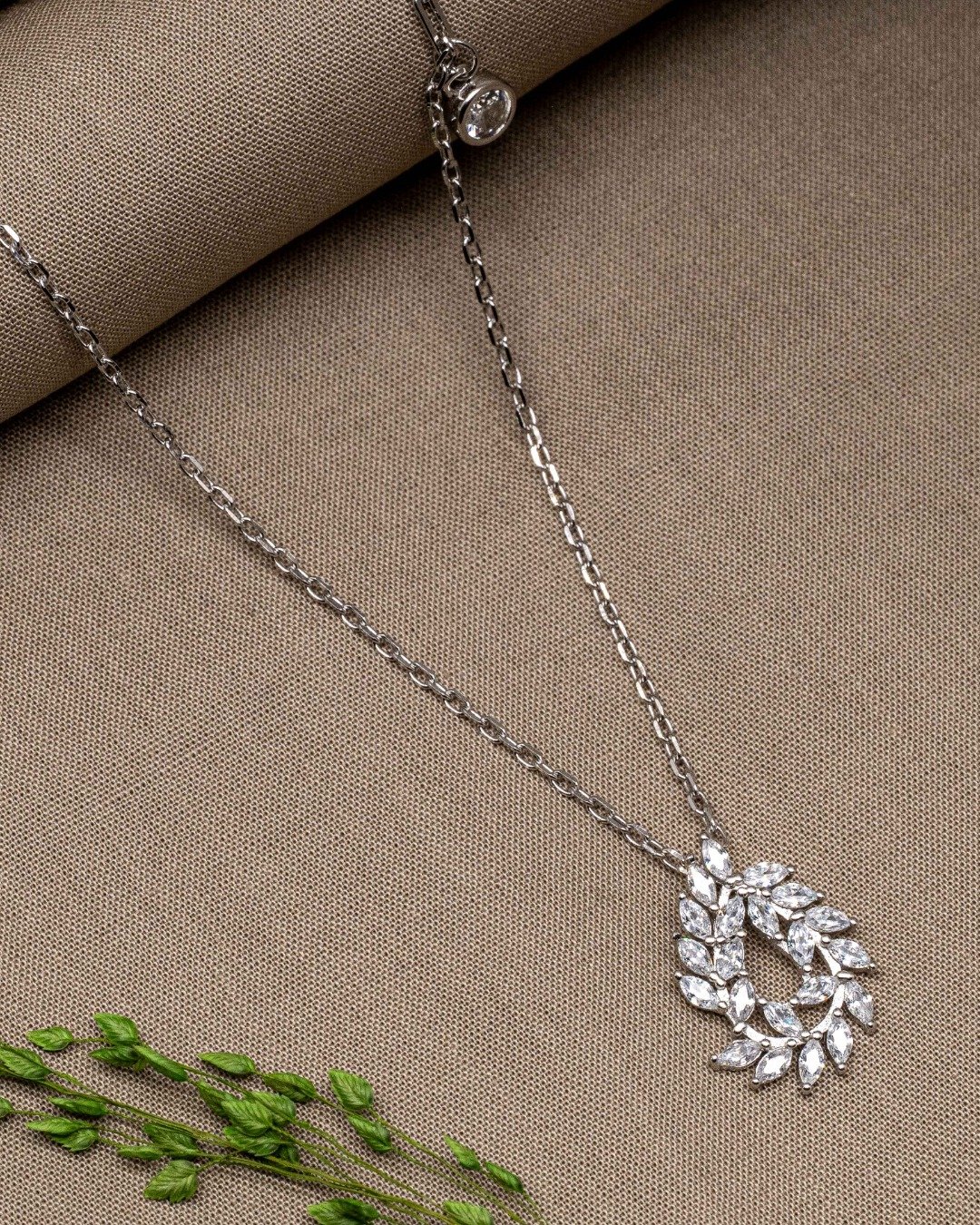 Laurel Grace Asymmetrical Necklace – 925 Sterling Silver
