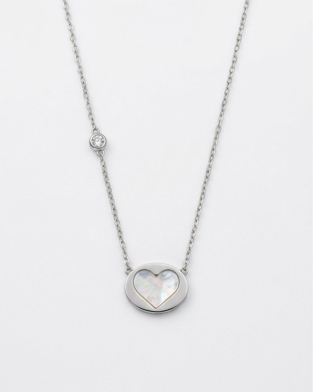 Minimal Double Heart Drop Necklace Set – 925 Sterling Silver