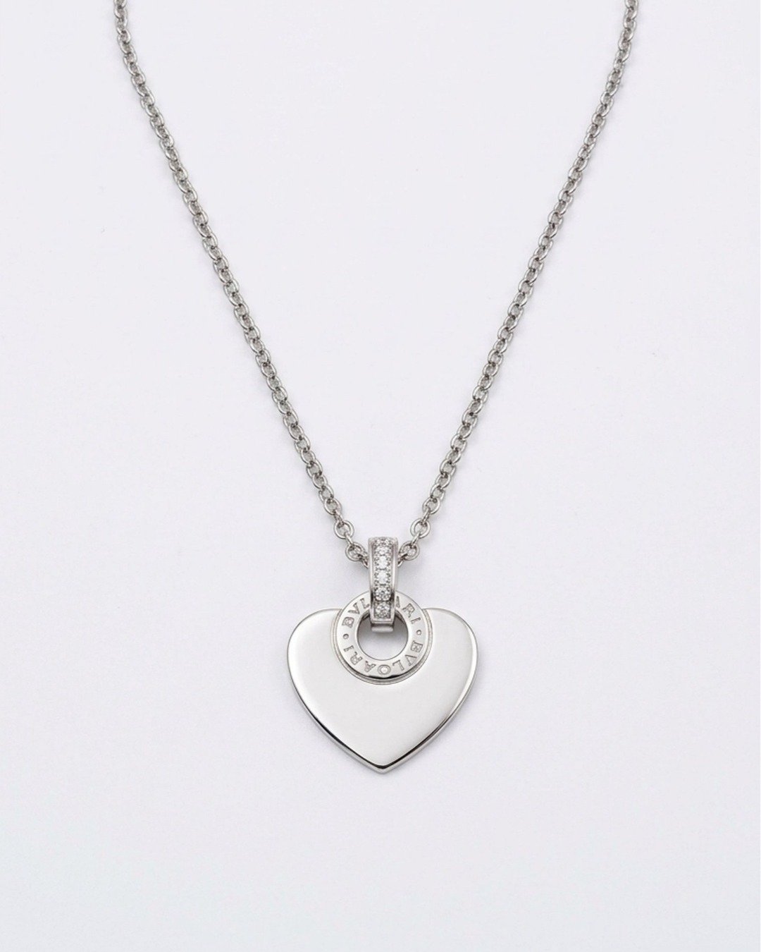 Classic Double Heart Halo Pendant Necklace Set – 925 Sterling Silver