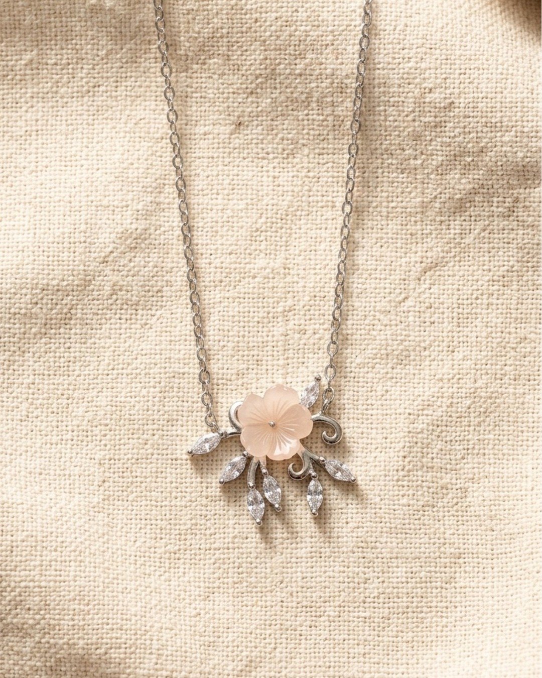 Blossom Dew Drop Necklace Set – 925 Sterling Silver — view 5