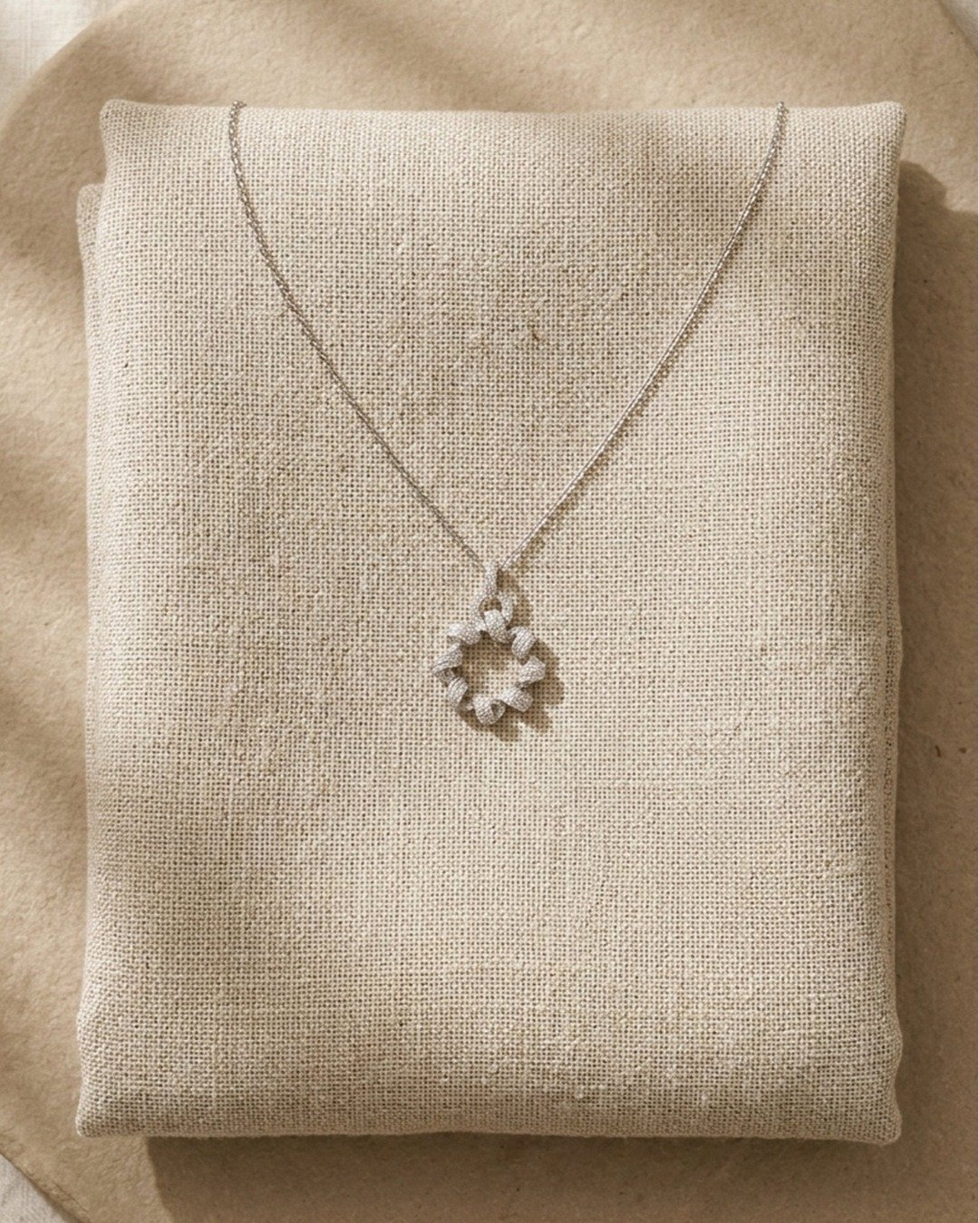 Twisted Halo Sparkle Pendant Necklace Set – 925 Sterling Silver — view 4