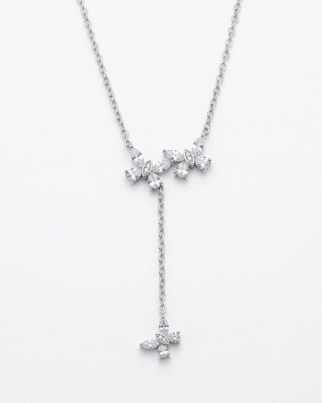 Butterfly Drop Y Necklace – 925 Sterling Silver