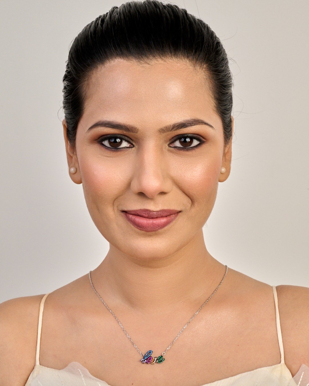 Rainbow Love Script Necklace Set – 925 Sterling Silver — view 2