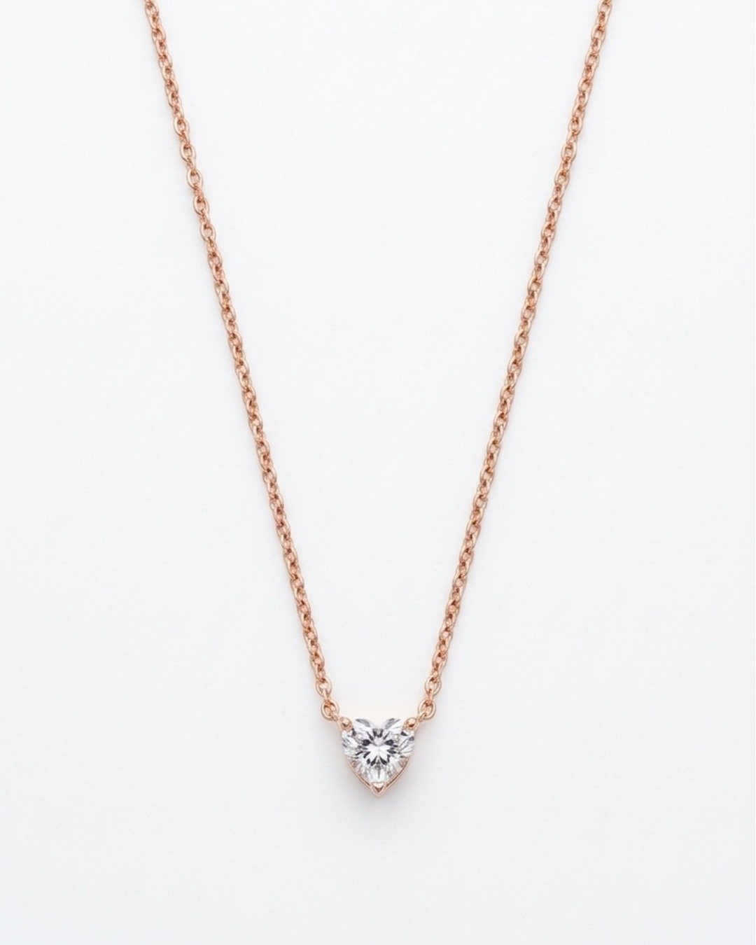 Classic Heart Solitaire Pendant Necklace – 925 Sterling Silver — view 4