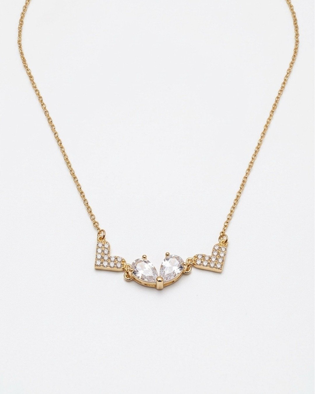 Double Heart Crystal Love Necklace – 925 Sterling Silver