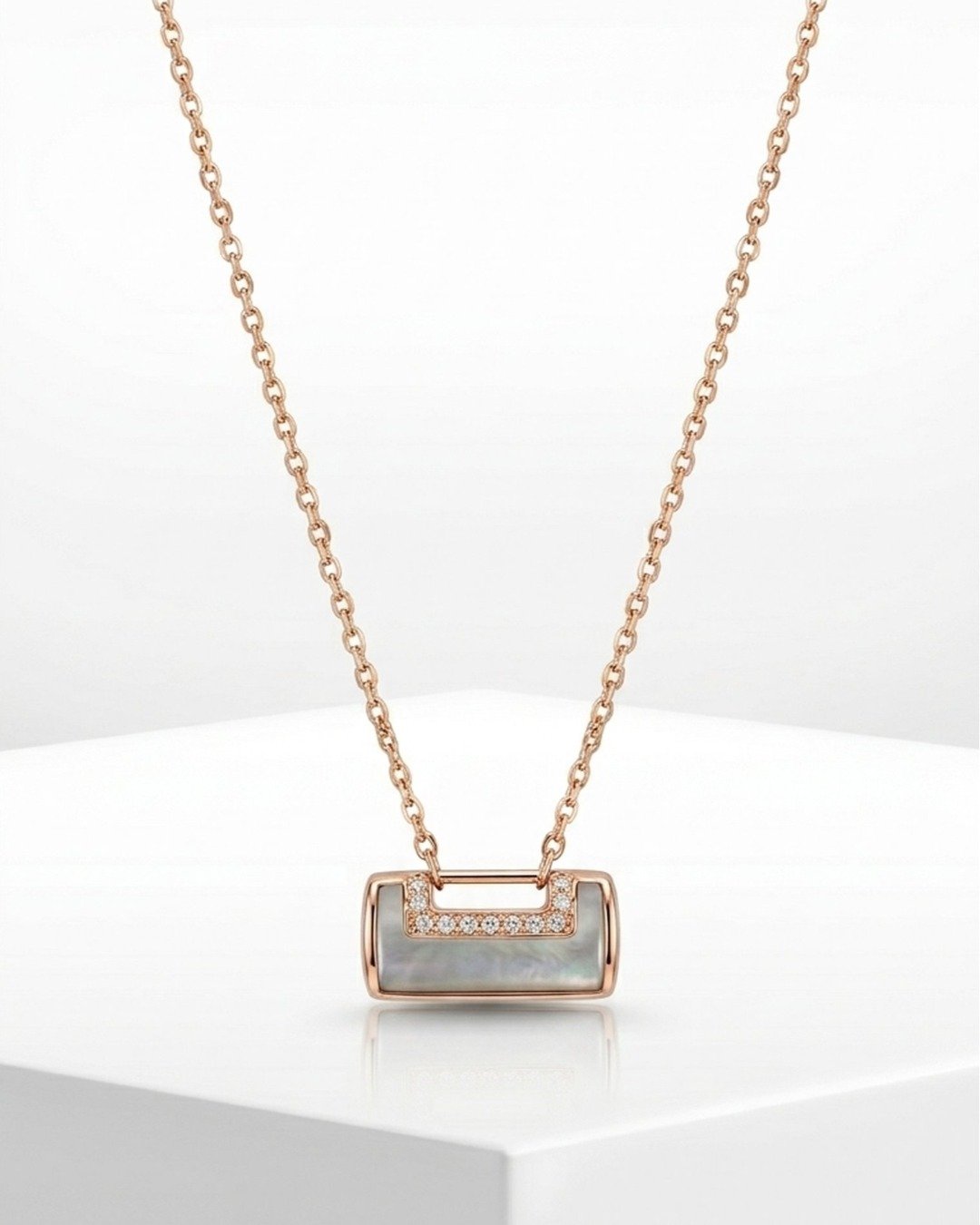 Honeycomb Cylinder Pendant Necklace – 925 Sterling Silver