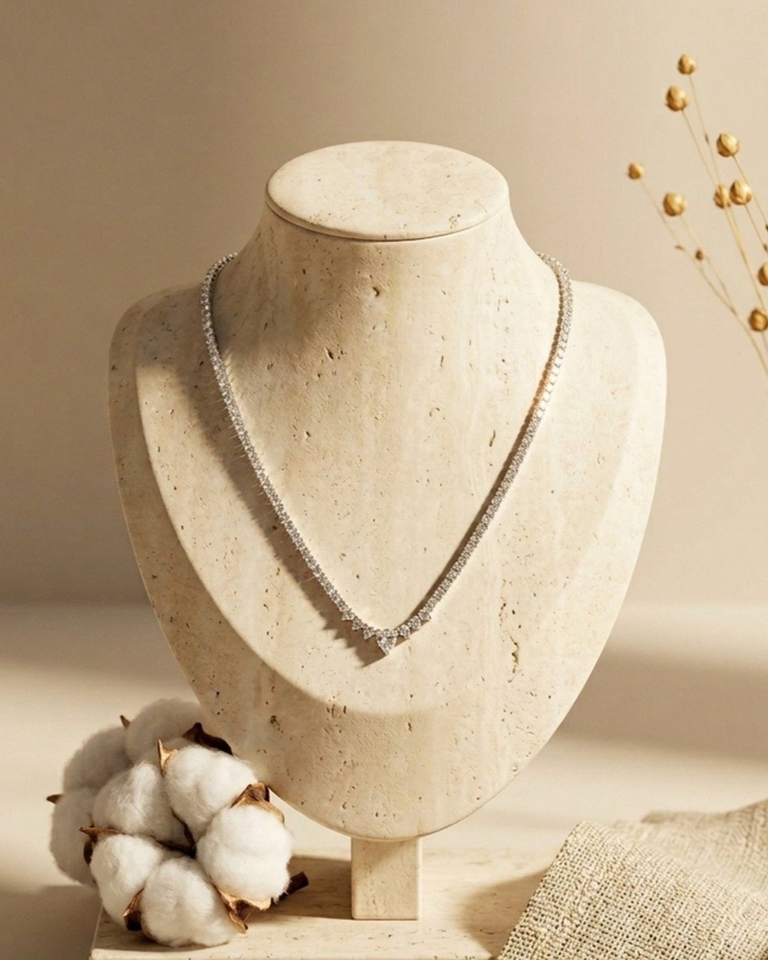 Royal Teardrop Tennis Necklace – 925 Sterling Silver