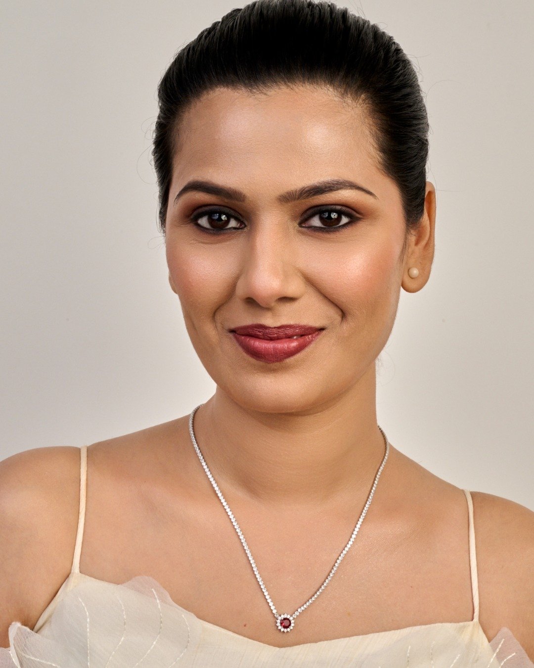 Ruby Blossom Tennis Necklace – 925 Sterling Silver — view 4