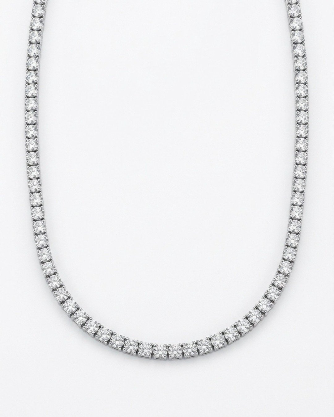 Grand Luxe Full Tennis Necklace – 925 Sterling Silver — view 5