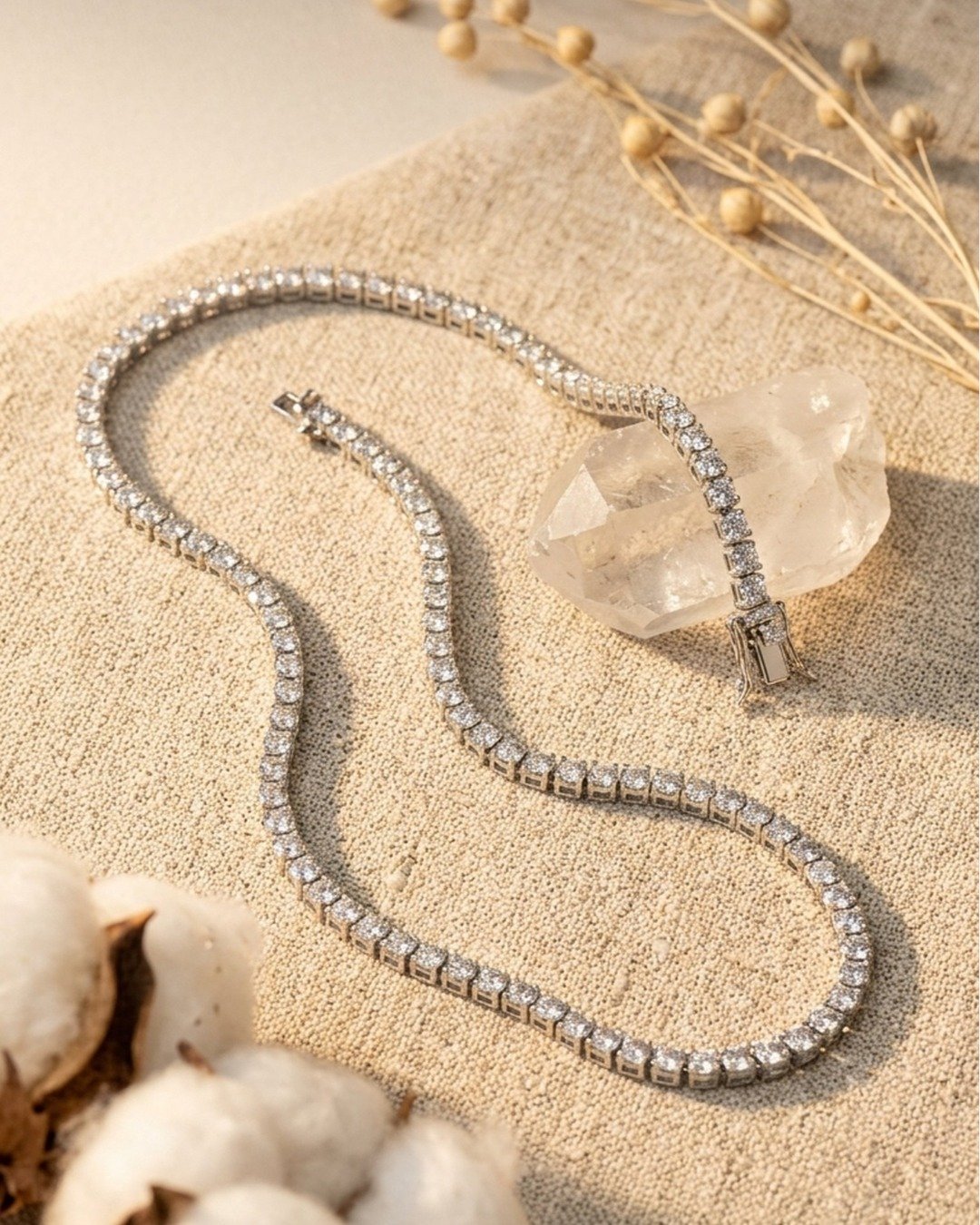 Grand Luxe Full Tennis Necklace – 925 Sterling Silver